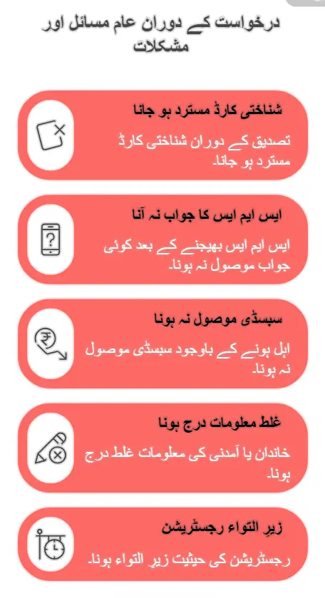 problems and issues during process