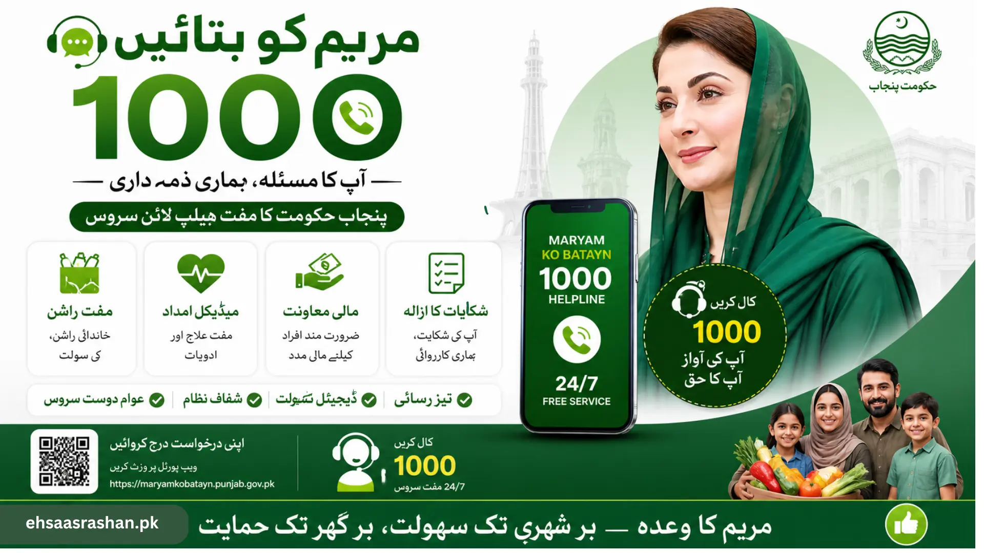 Maryam Ko Batayn 1000 Helpline – Get Free Help, Ration & Support